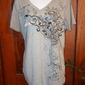 Grey Graphic Queen Tee